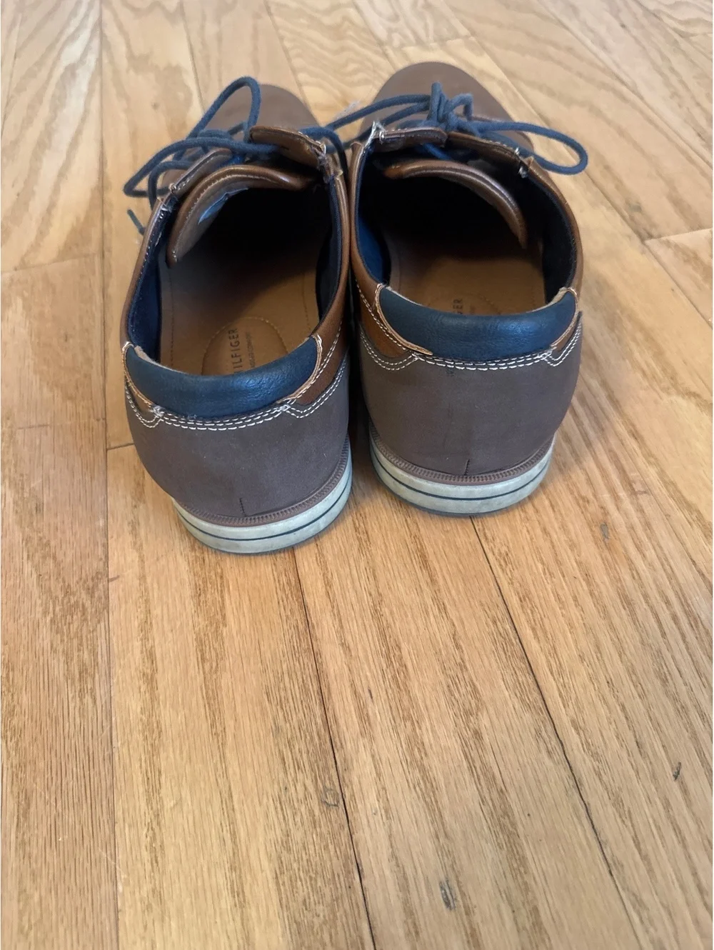 Tommy Hilfiger Men's Brown Leather Oxford Shoes Size 12